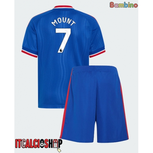 Manchester United Mason Mount #7 Seconda Maglia Bambino 2026-27 Manica Corta (+ Pantaloni corti)